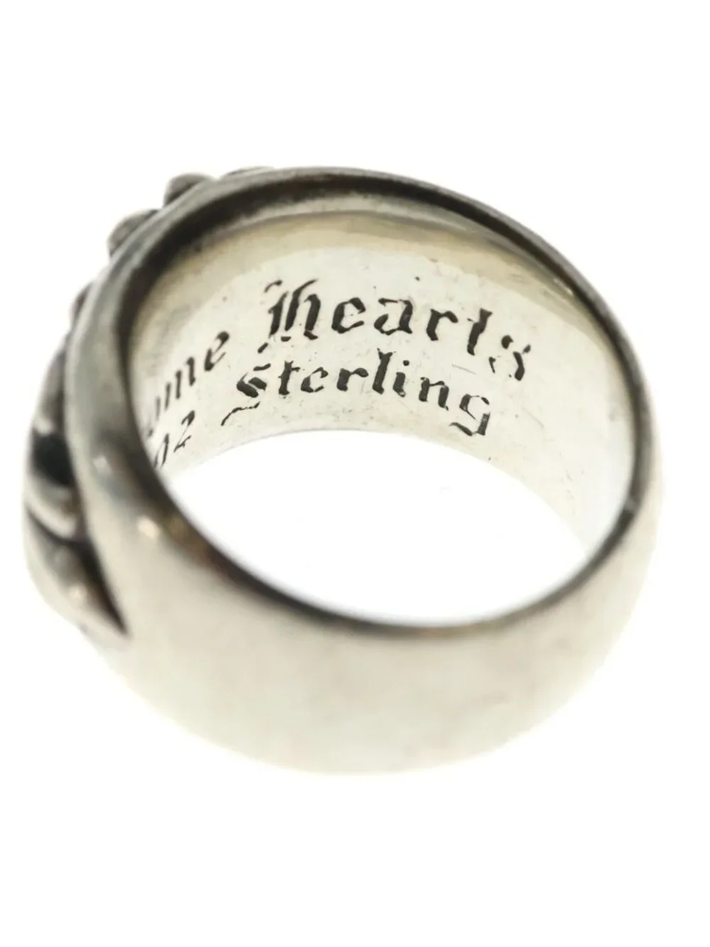Chrome Hearts Flrl Floral Cross Ring Silver